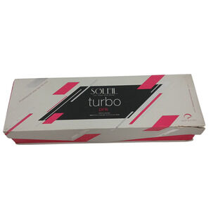 Soleil Turbo Pink Flat Iron Hair Straightener Chrome Plate Digital Temp Control